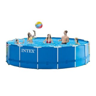 Intex басейн с конструкция Ф457x122 см METAL с филтрация
