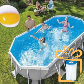 Басейн с метална рамка Intex Prism 610х305х122 см