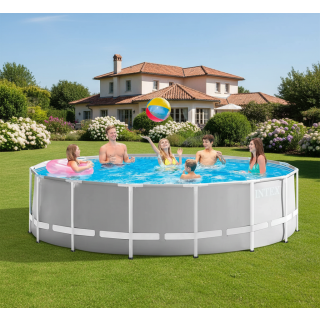 Басейн с метална рамка Intex Prism ф457 х 122см